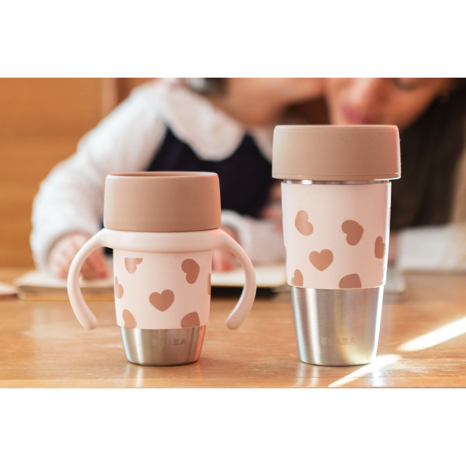 Mini & Me Click & Drink 不鏽鋼 360° 學習杯 240ml/480ml Big Love