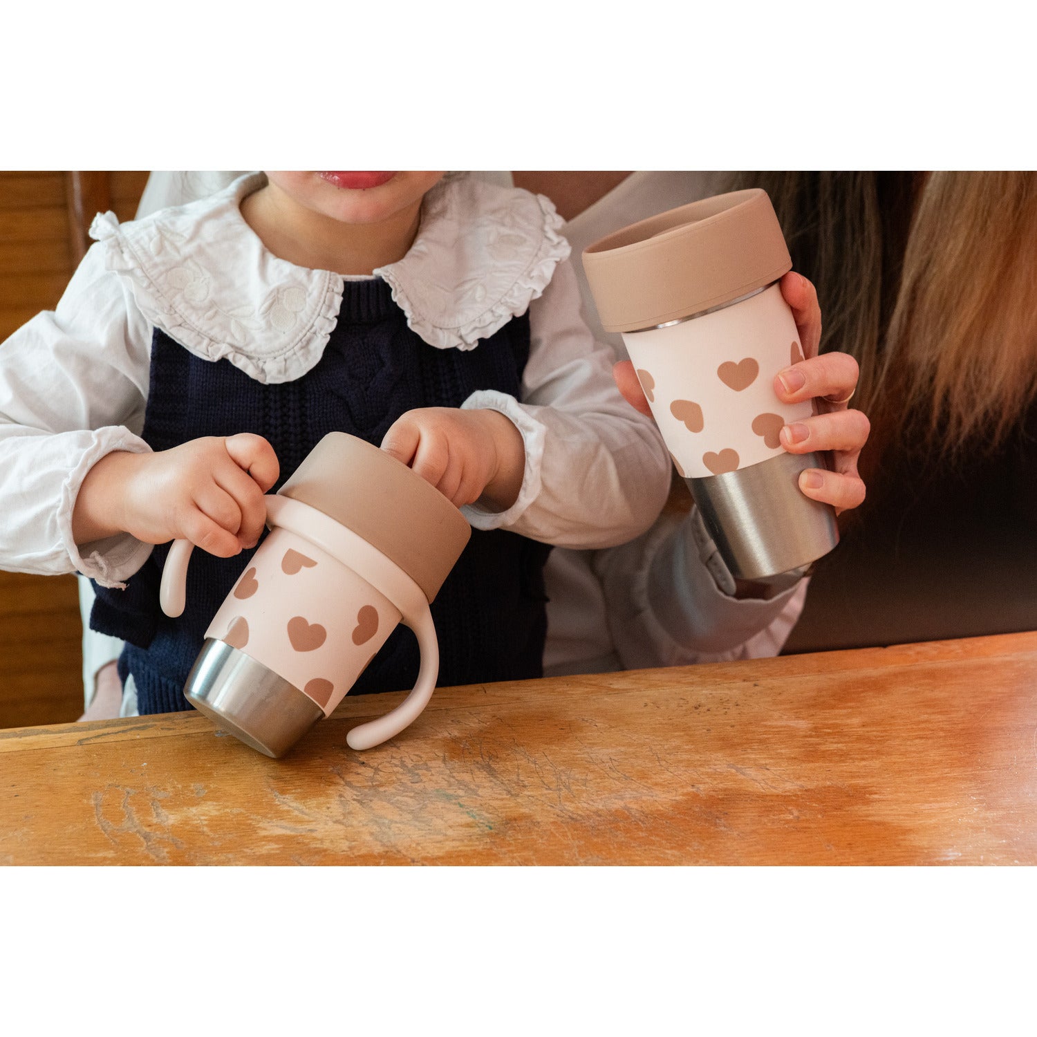 Mini & Me Click & Drink 不鏽鋼 360° 學習杯 240ml/480ml  Big Love