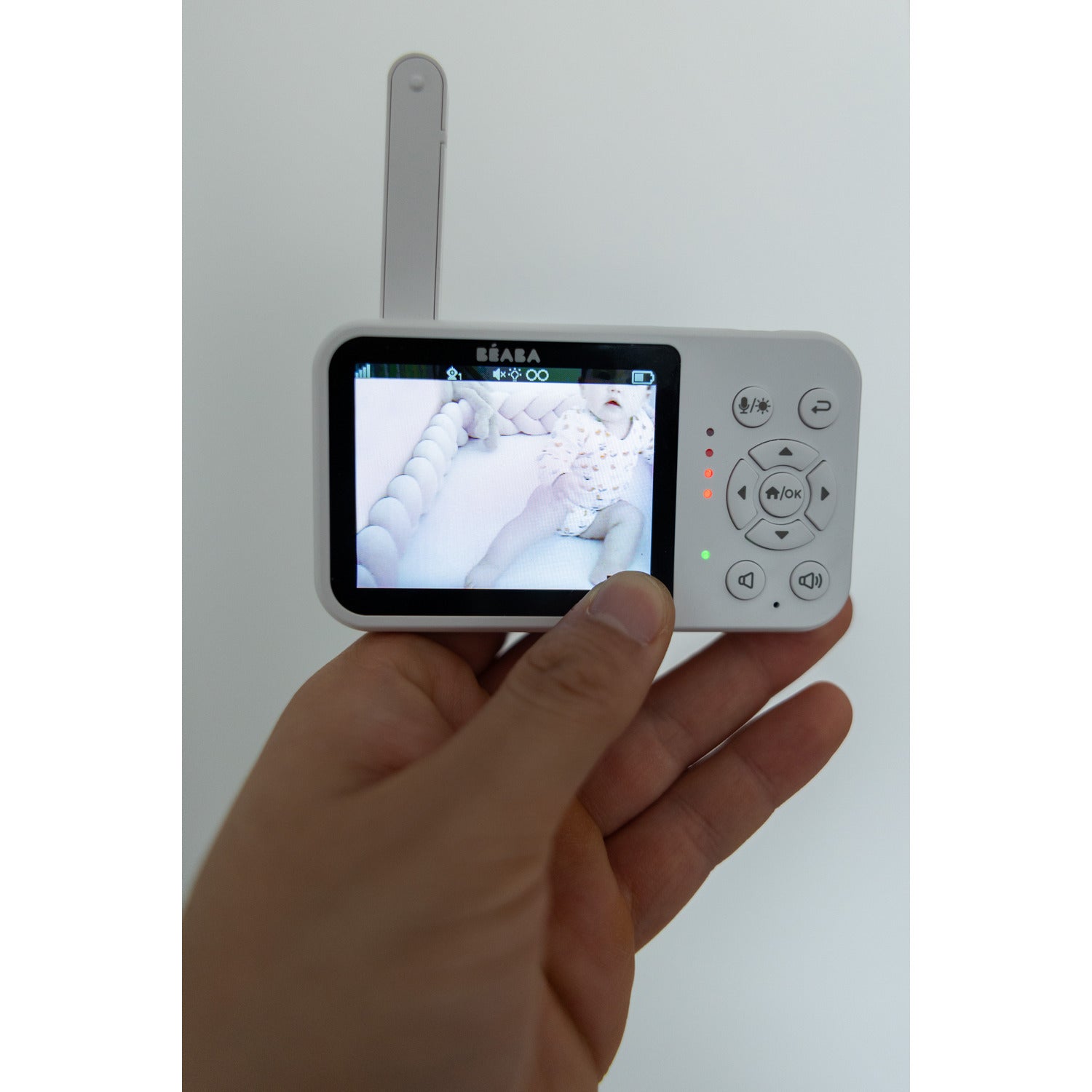 Zen Travel Portable night light Video baby monitor, 2.8" screen, 36h battery life, No Wi-Fi required - White
