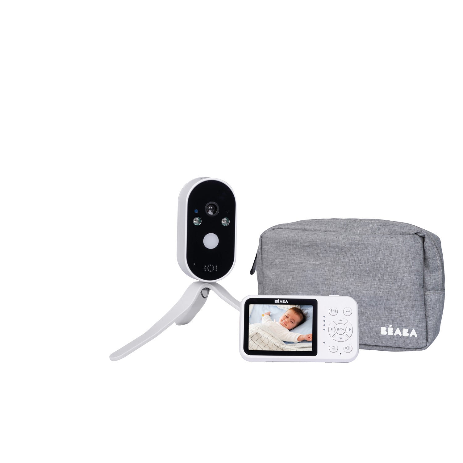 Zen Travel Portable night light Video baby monitor, 2.8" screen, 36h battery life, No Wi-Fi required - White